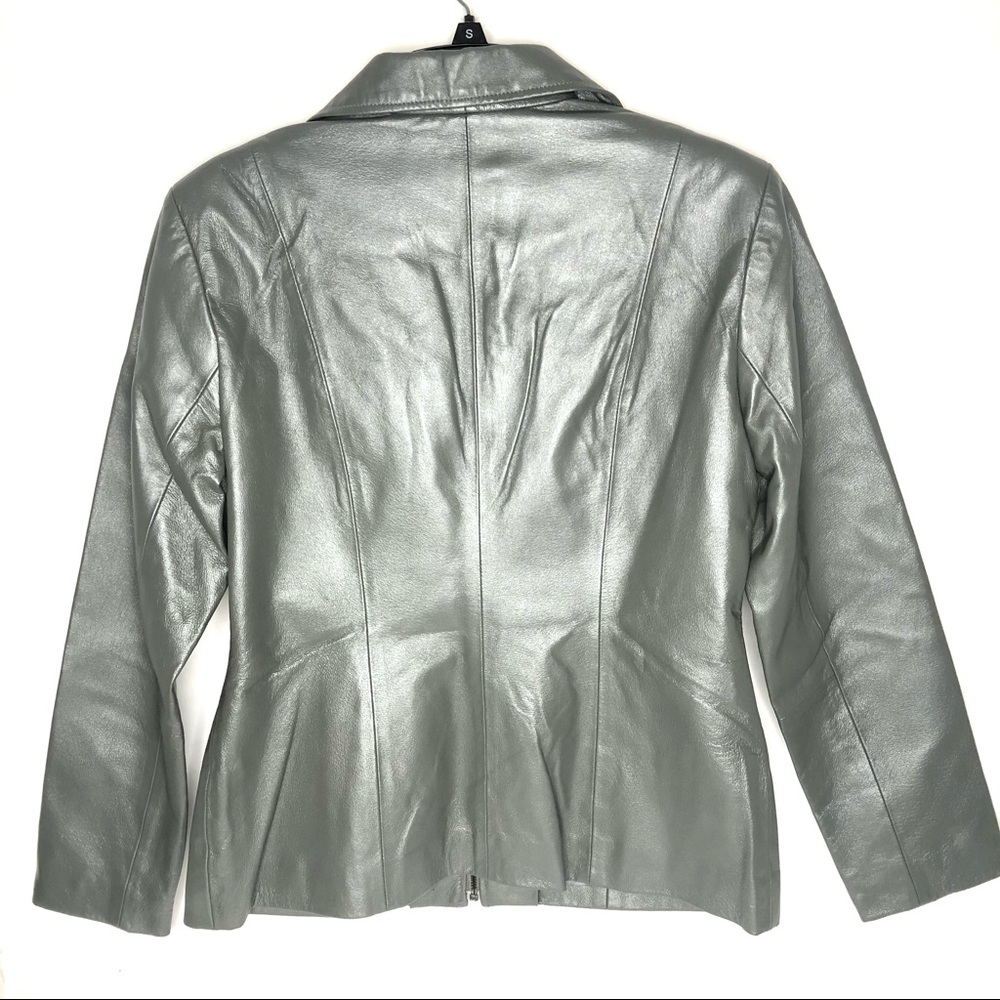 Women’s Suit Bagatelle Grey Leather Sz 10 - Picture 7 of 16